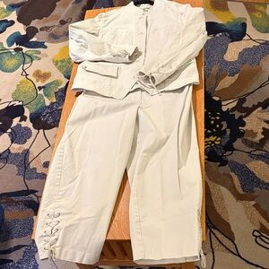 Christopher & Banks Light Beige Two-Piece Set